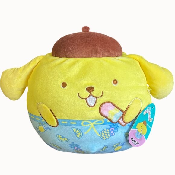 NWT Sanrio Pompompurin Squishmallows Plush 8” Hello Kitty & Friends Kellytoy - Picture 1 of 4